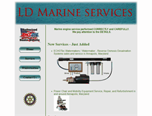 Tablet Screenshot of ldmarineservice.com